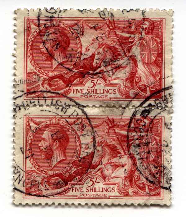 5 Shilling red