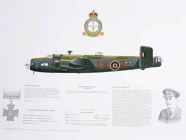 Halifax of 578 Squadron Print