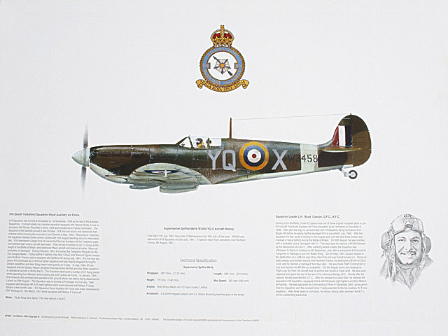 Spitfire of 616 Squadron Print