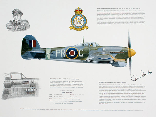 Hawker Typhoon of 609 Squadron Print