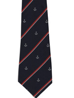 Royal Navy Anchor and Striped Tie