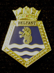 HMS Belfast lapel badge